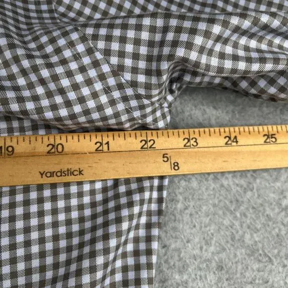 Nordstrom Mens Shop Non Iron Shirt Blue Check Button Up Long Sleeve Mens Large - Picture 7 of 11